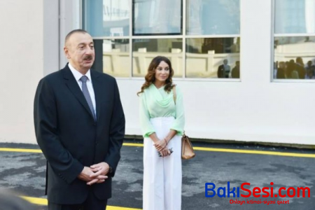 Prezident və xanımı 216 nömrəli məktəbin açılışında
