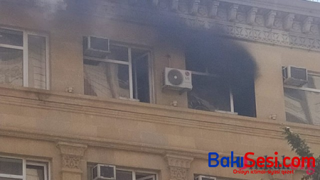 Azərbaycanda bu nazirliyin binasında YANĞIN - FOTOLAR