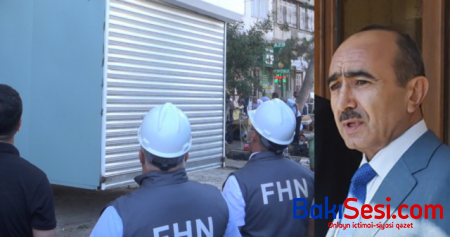 Fövqəladə Hallar Nazirliyi Əli Həsənovun köşklərini sökür - VİDEO