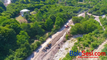 11 yaşayış məntəqəsini birləşdirən yeni yol tikilir (FOTO)