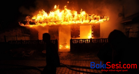 İsmayıllıda 3 otaqlı ev yandı