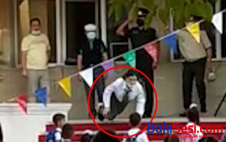 Təhsil Nazirliyindən himn zamanı yıxılan xanımla bağlı - Açıqlama