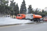 Bakı küçələri növbəti dəfə dezinfeksiya edilir