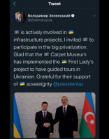 Ukrayna Prezidentindən Azərbaycanla bağlı paylaşım - FOTO