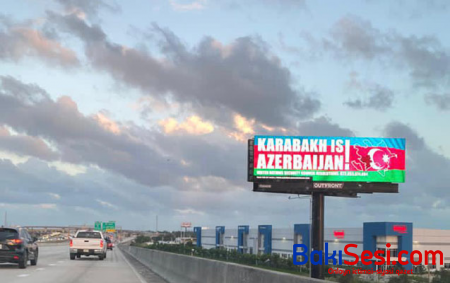 Mayamidə “Karabakh is Azerbaijan” yazılmış lövhələr asıldı - FOTOLAR
