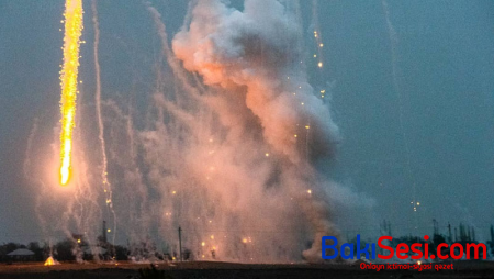 Tərtərə atılan fosfor bombasının zərərsizləşdirildiyi an - FOTOLAR
