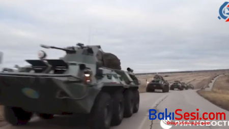Rus əsgərləri Qarabağa belə daxil oldu – Video