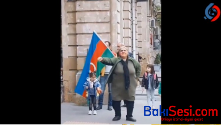 Yaşlı qadının qələbə sevinci - Video