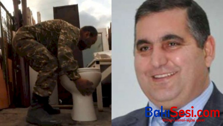 Tankı qoyub, unitazı aparan ermənilər...