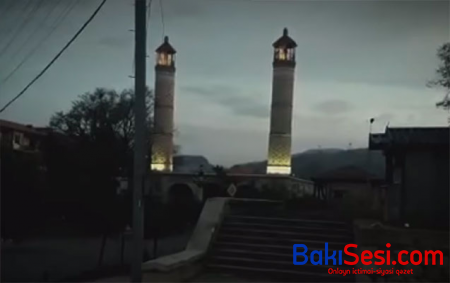 Şuşa məscidinə elektrik enerjisi verildi - VİDEO
