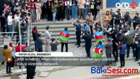 Telekanal qazisini böyük coşqu ilə qarşıladı, avtomobil hədiyyə edildi - VİDEO