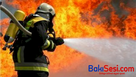 Bakıda ikimərtəbəli anbar yandı