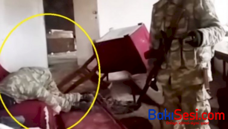 Əsgərimiz erməni diversantı belə boğub öldürdü - VİDEO