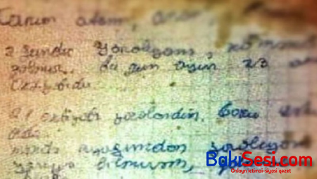 Şəhidimizin ailəsinə yazdığı son məktub