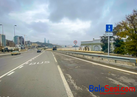 Bakıda daha bir prospektdə xüsusi hərəkət zolağı təşkil edidi