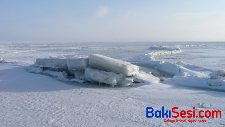 Xəzərdə anomal qalınlıqda buz aşkar edildi