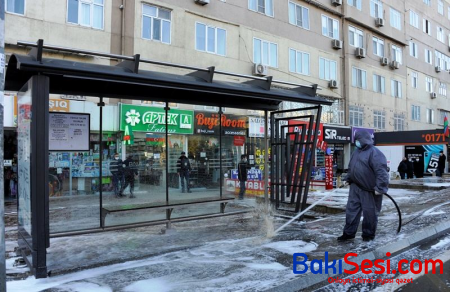 Bakı küçələrində növbəti dezinfeksiya işləri aparılır