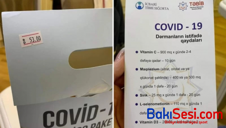 COVID-19 müalicə paketi 53 manata satılır? - RƏSMİ CAVAB