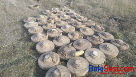 Cəbhəboyu ərazilərdə yüzlərlə mina və partlamamış hərbi sursat tapıldı