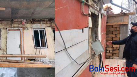 Bakıda tikinti şirkəti tənha qadının başına oyun açdı - FOTOLAR
