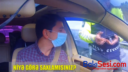 Yol polisi sürücünü velosiped maddəsi ilə cərimələmək istədi, amma... - VİDEO