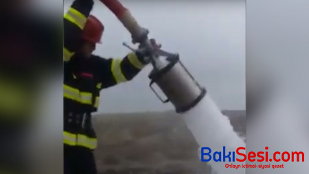 Bakıda neft quyusunda yanğın oldu - VİDEO