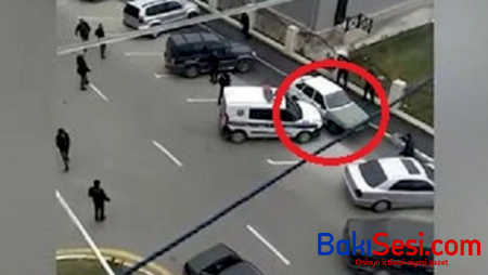 Bakıda polis qaçan şəxsə atəş açdı - VİDEO