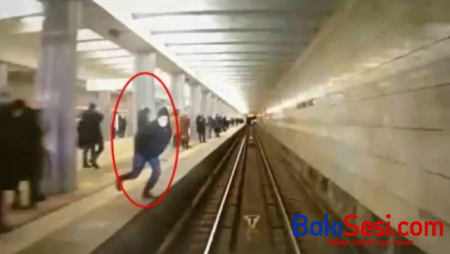 Rusiyalı şəxs metroda intihar etdi - ANBAAN VİDEO