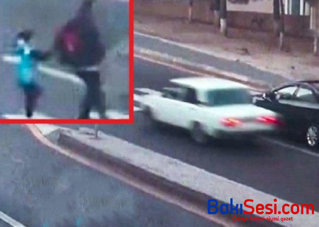 Bakıda ana və uşağı piyada keçidində maşın vurdu... - ANBAAN VİDEO