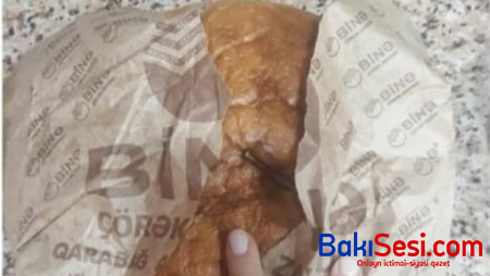 Mağazada satılan çörəkdə mismar aşkarlandı - FOTO