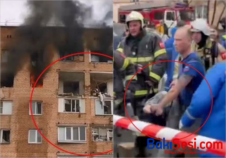 Rusiyada yaşayış binasında dəhşətli partlayış: Ölənlər var - VİDEO