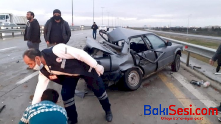 Bakıda baş verən dəhşətli və müəmmalı qəzadan görüntülər- Video