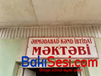 At arabası ilə məktəbə gedən şagirdlər, Əhmədabad kəndinin yararsız məktəbi-FOTO
