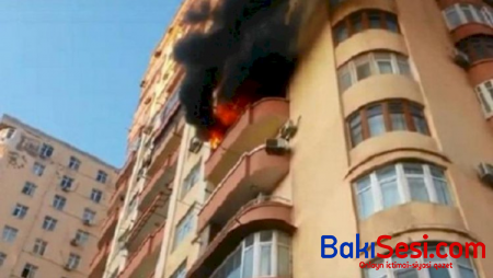 Bakıda yaşayış binasında YANĞIN: 12 nəfər təxliyə olundu