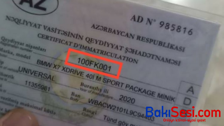 Azərbaycanda 100-lə başlayan nömrələr yalnır bu avtomobillərə verilir - Yol polisindən AÇIQLAMA