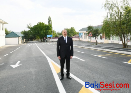 Bum çayı üzərində yeni körpü və avtomobil yolu istifadəyə verildi