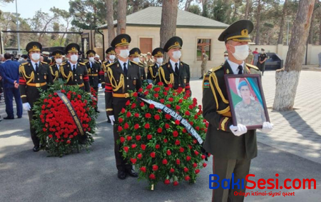 Şəhid Təbriz İbrahimov II Fəxri Xiyabanda dəfn olundu - Fotolar