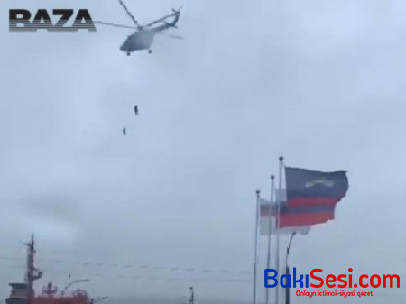 Rusiyalı təlimçilər helikopterdən yerə çırpıldı - ANBAAN VİDEO