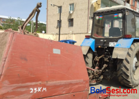 Lənkəranda içkili şəxs traktorla "avtoşluq" etdi