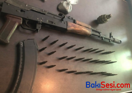 Keçmiş məhkum avtomatla yaxalandı