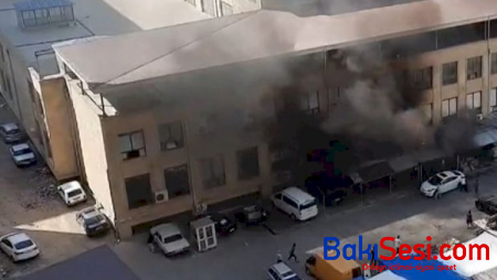 Xırdalanda bazar yanır - Video