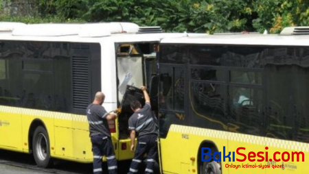 İstanbulda iki avtobus toqquşdu: 24 yaralı