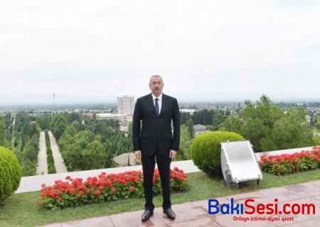 İlham Əliyev Daşkəsəndə səfərdədir
