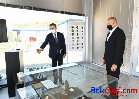 İlham Əliyev “Çovdar” Emal Sahəsinin fəaliyyəti ilə tanış oldu