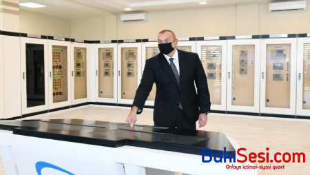 İlham Əliyev “Suraxanı” yarımstansiyasının açılışında - FOTOLAR