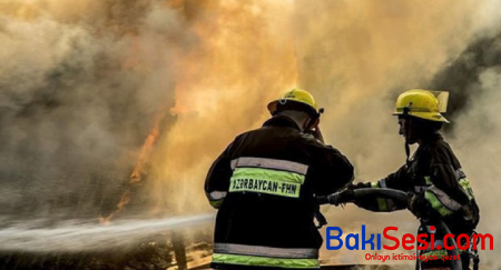 Bakıda çoxmərtəbəli binada yanğın