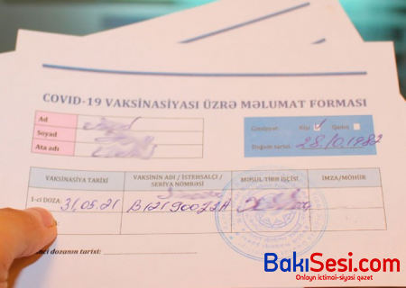 Saxta COVID pasportu satan tibb bacısına cinayət işi açıldı
