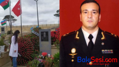 Polad Həşimovun qızı ilk dərs günü atasının məzarını ziyarət etdi - FOTO