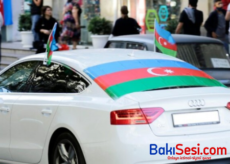 Maşının şüşələrinə bayraq vuranlara polisdən XƏBƏRDARLIQ
