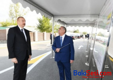 Prezident Basqal-Sulut avtomobil yolunun açılışında